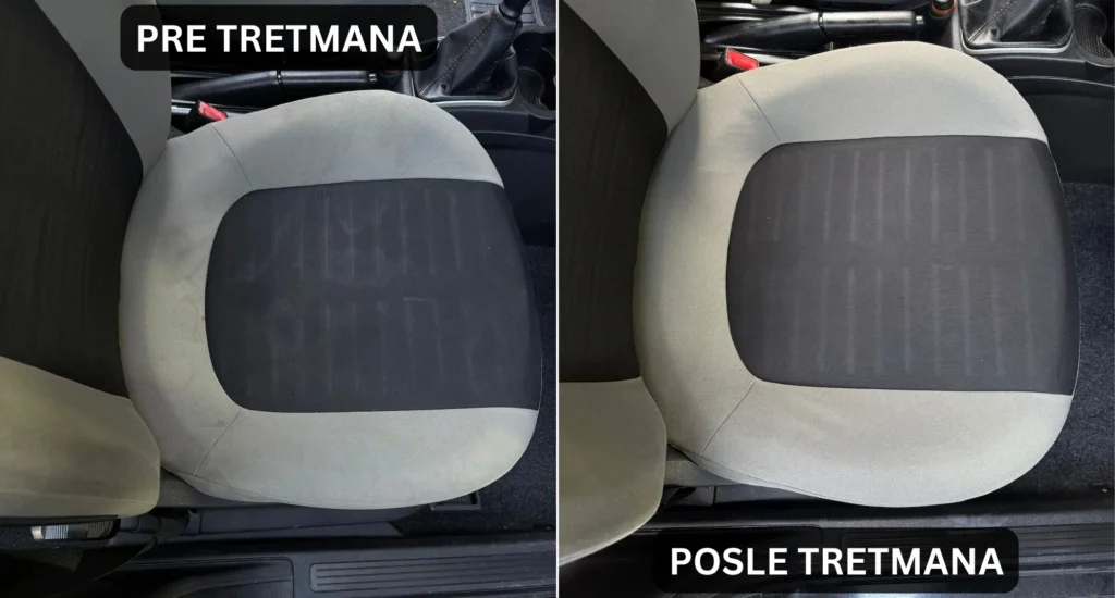 sediste automobila dubinski oprano slika pre i posle tretmana
